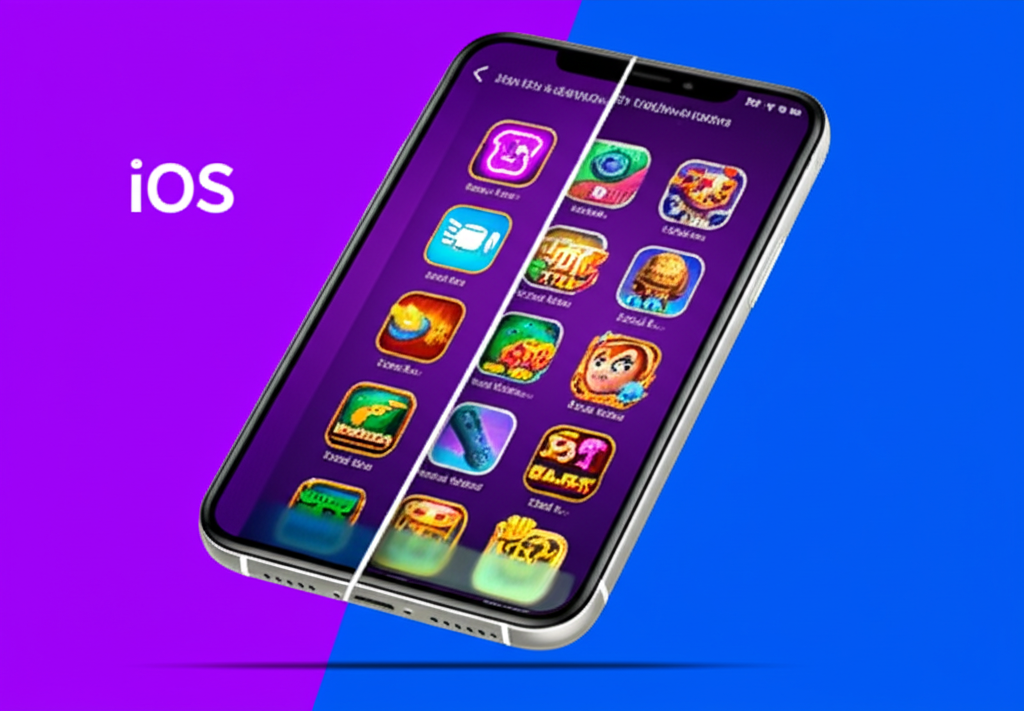 ภาพสมาร์ทโฟนแสดงการล้างแคชและข้อมูลแอพสล็อตบน iOS และ Android เพื่อแก้ปัญหาการเล่นเกม