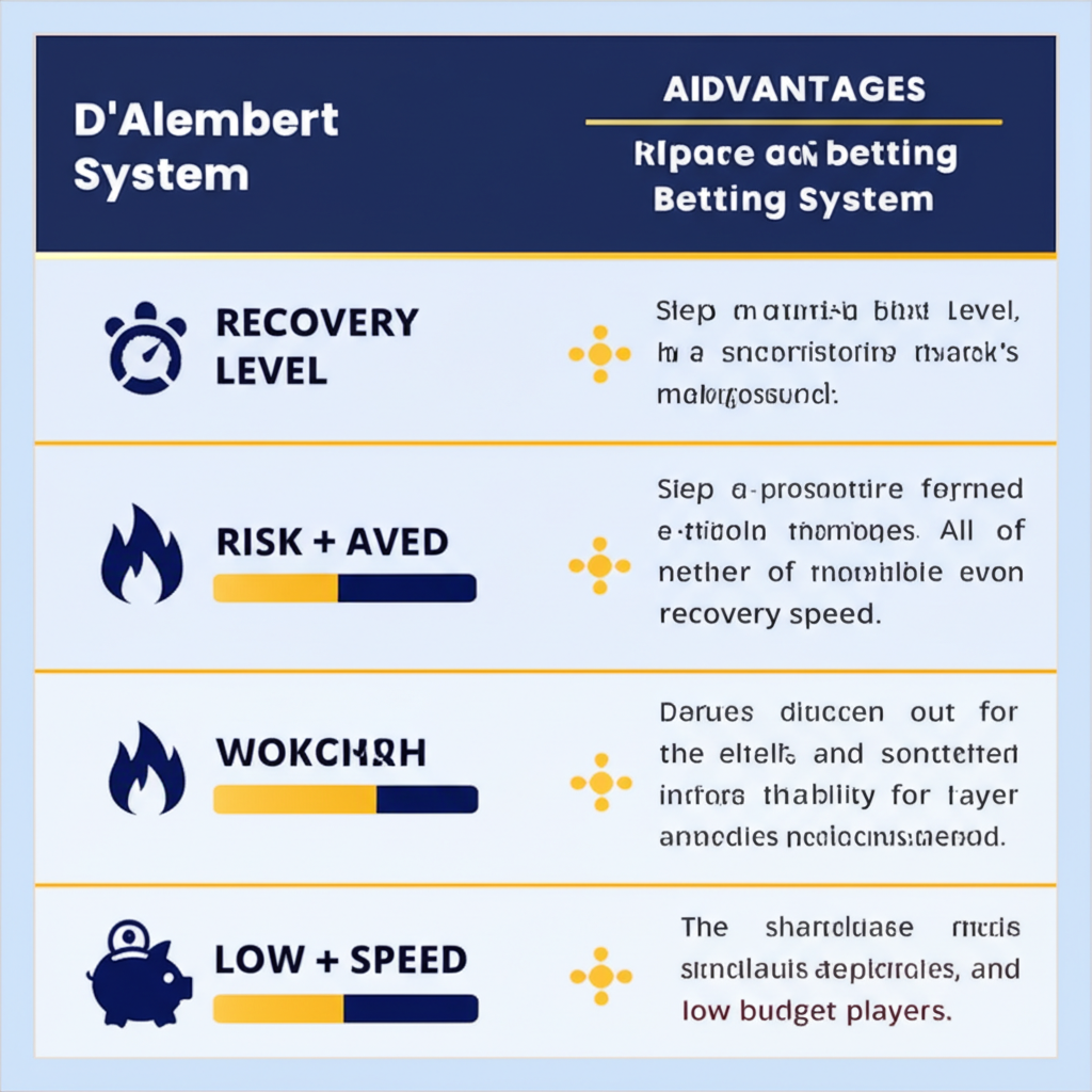 ตารางเปรียบเทียบข้อดีและข้อจำกัดของระบบ D'Alembert กับระบบเดิมพันอื่นๆ สำหรับสล็อต PG