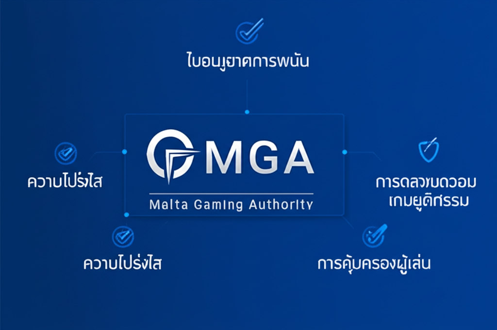 อินโฟกราฟิกแสดงบทบาทและความสำคัญของใบอนุญาต MGA สำหรับผู้เล่น