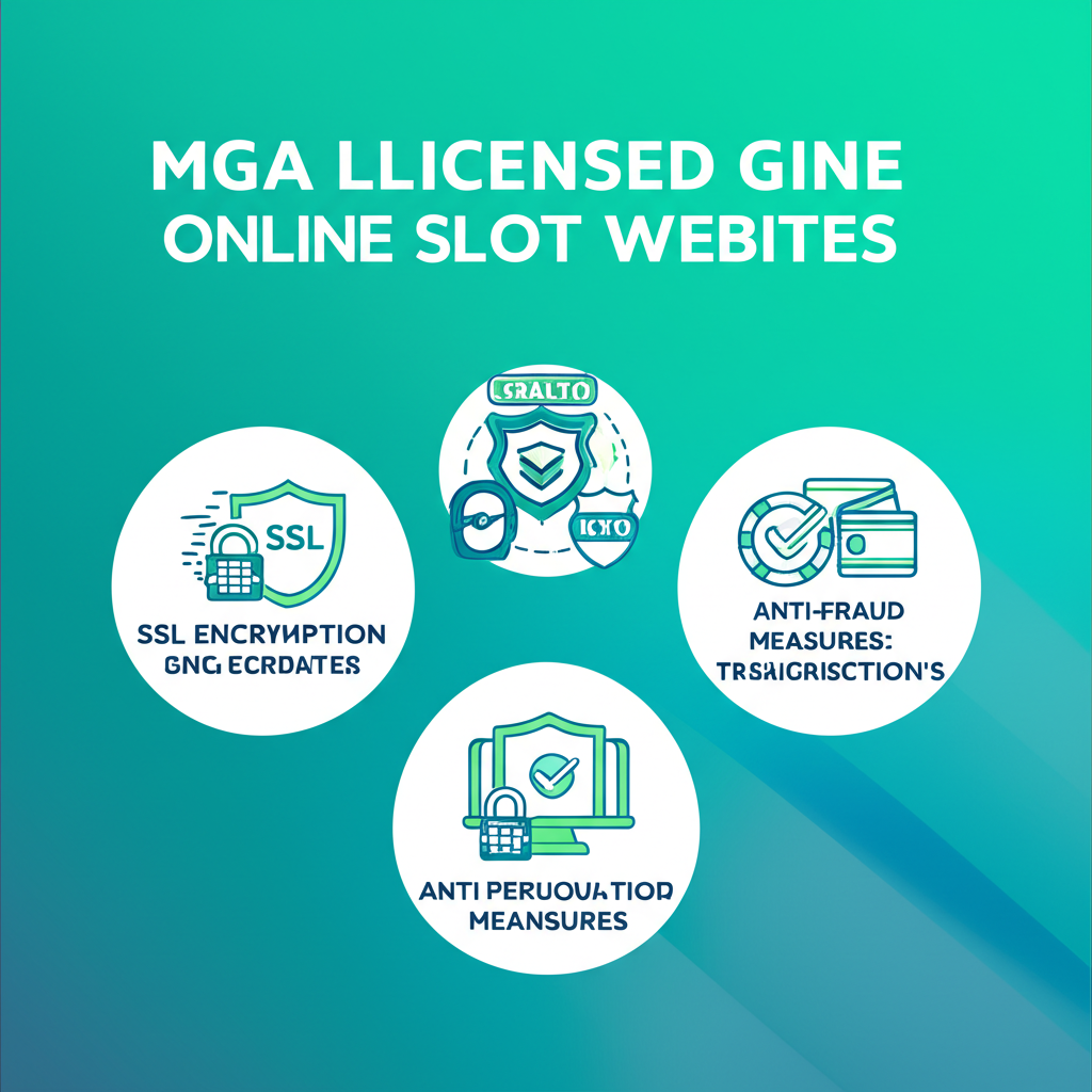 อินโฟกราฟิกแสดงระบบความปลอดภัยและมาตรฐานการตรวจสอบของเว็บสล็อตที่ได้รับใบอนุญาต MGA