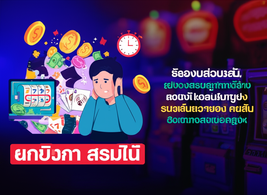 ภาพแสดงผลกระทบเชิงลบจากการไม่ใช้เครื่องมือควบคุมการเล่น เช่น การสูญเสียเงินเกินตัวและความเครียดทางจิตใจ
