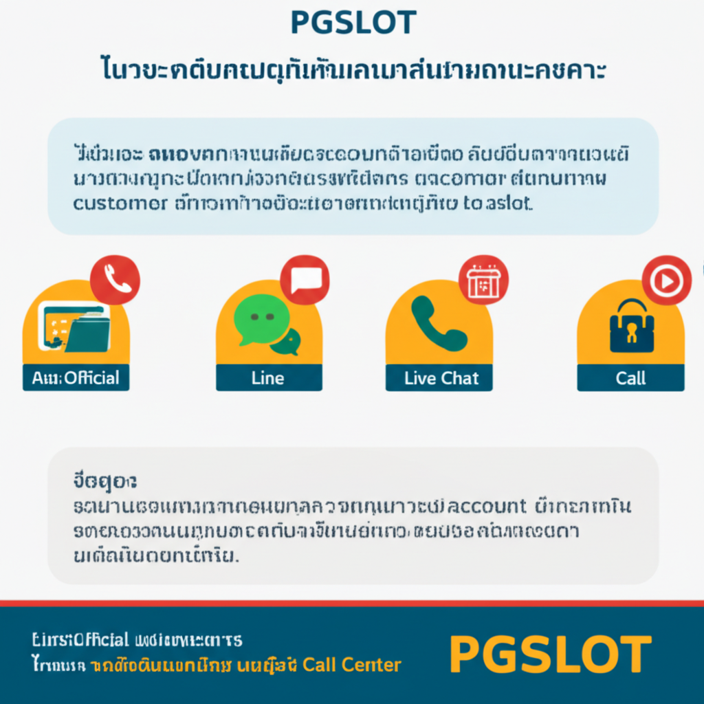 อินโฟกราฟิกขั้นตอนแจ้งปัญหาเกี่ยวกับบัญชี PGSLOT อย่างละเอียด