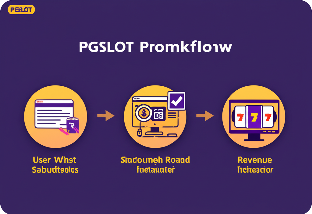 Infographic illustrating the PGSLOT affiliate program process from registration to commission earning