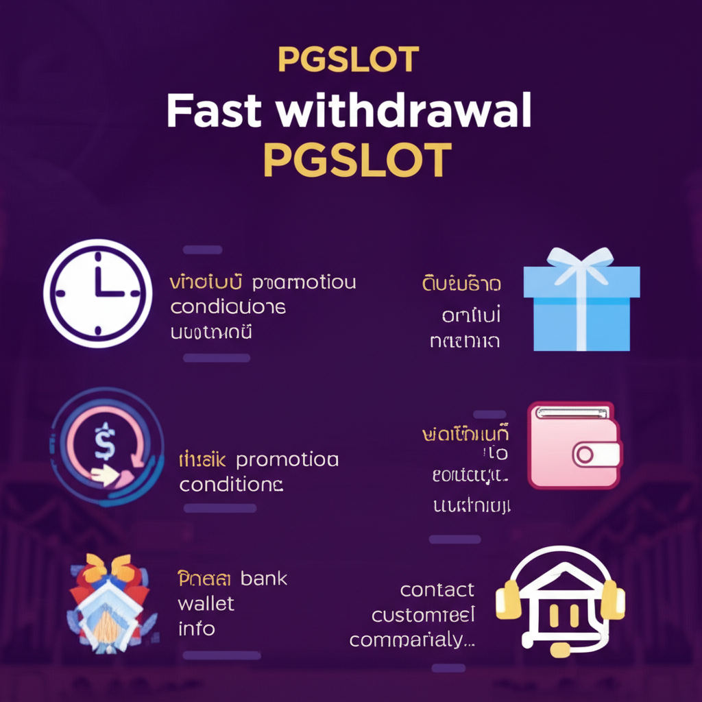 เทคนิคถอนเงิน PGSLOT ให้เร็วที่สุด แนะนำวิธีปฏิบัติที่ควรรู้