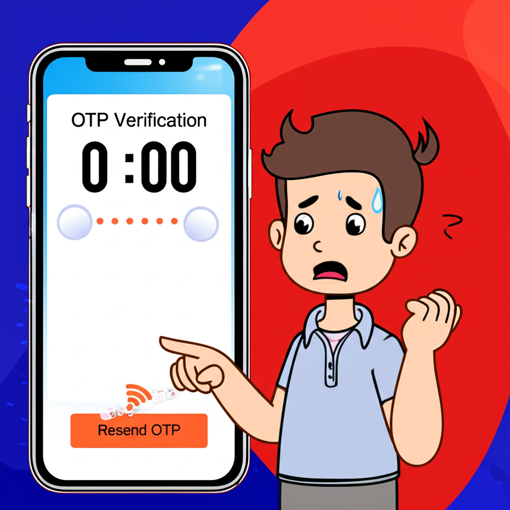 ตัวอย่างหน้าจอ OTP verification พร้อมคำแนะนำแก้ไขปัญหา OTP ไม่ได้รับหรือหมดอายุ