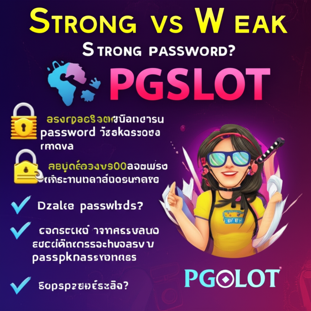 ตารางเปรียบเทียบรหัสผ่านที่แข็งแรงและรหัสผ่านที่ไม่ปลอดภัยสำหรับ PGSLOT