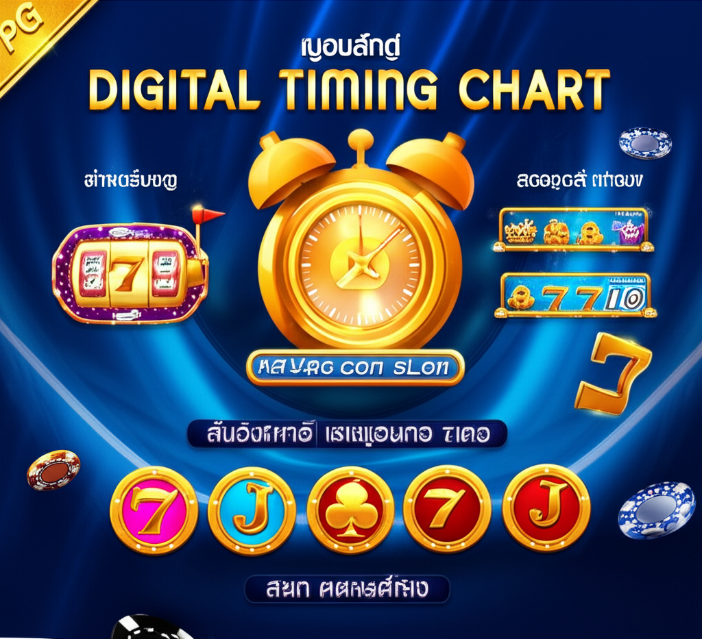 ภาพอินโฟกราฟิกตารางเวลาส่วนตัวสำหรับเล่นสล็อต PG พร้อมสัญลักษณ์สล็อตและกราฟสถิติ เน้นความน่าเชื่อถือและความปลอดภัย