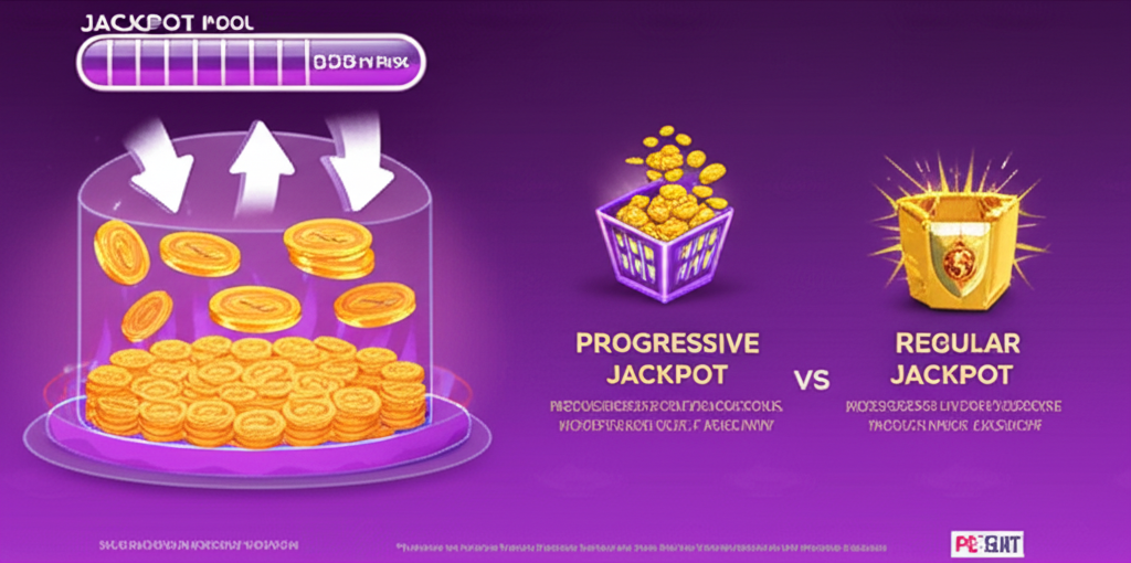 กราฟแสดงการสะสมแจ็คพอตโปรเกรสซีฟในเกมสล็อต PG พร้อมเปรียบเทียบแจ็คพอตทั่วไป