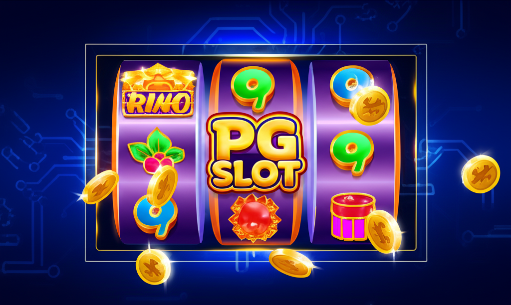 ภาพประกอบหน้าปกของบทความเกี่ยวกับระบบ RNG และการจ่ายรางวัลใน PG Slot แสดงเกมสล็อต PG พร้อมสัญลักษณ์ RNG และเหรียญทองที่แสดงถึงการจ่ายรางวัล