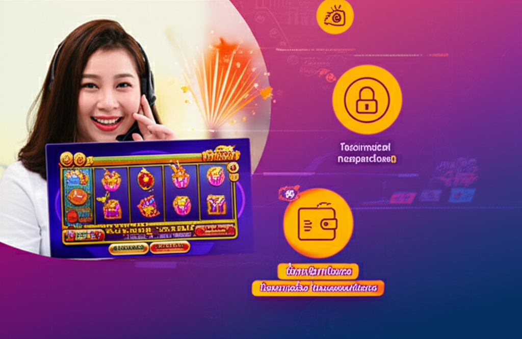 ภาพตัวแทนฝ่ายสนับสนุนลูกค้าออนไลน์สำหรับเกมสล็อตออนไลน์ที่แสดงถึงความน่าเชื่อถือ รวดเร็ว และปลอดภัย