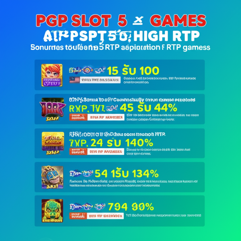 ตารางเปรียบเทียบเกมสล็อต PG 5 เกมที่มี RTP สูงและฟีเจอร์ฟรีสปิน เหมาะกับโปรโมชั่น 15 รับ 100