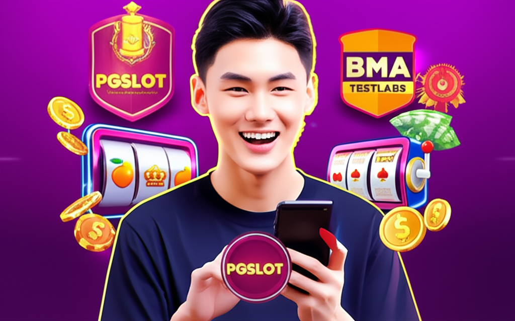 ผู้เล่นสล็อตออนไลน์ชาวไทยใช้สมาร์ทโฟนเล่นโปร 15 รับ 100 ใน PGSLOT พร้อมสัญลักษณ์ความน่าเชื่อถือและความปลอดภัย