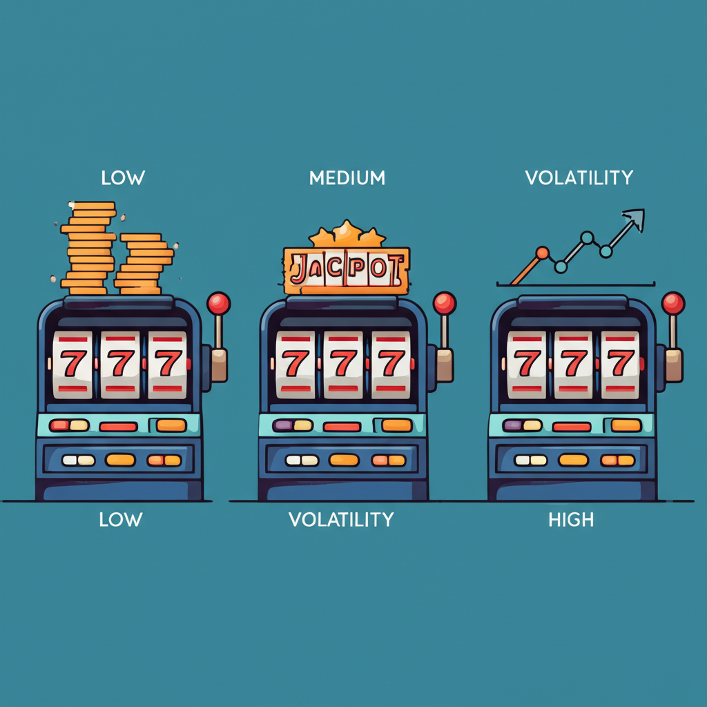 ภาพอธิบายความหมายและระดับของ Volatility ในเกมสล็อต PG พร้อมตัวอย่างเกมแต่ละระดับ
