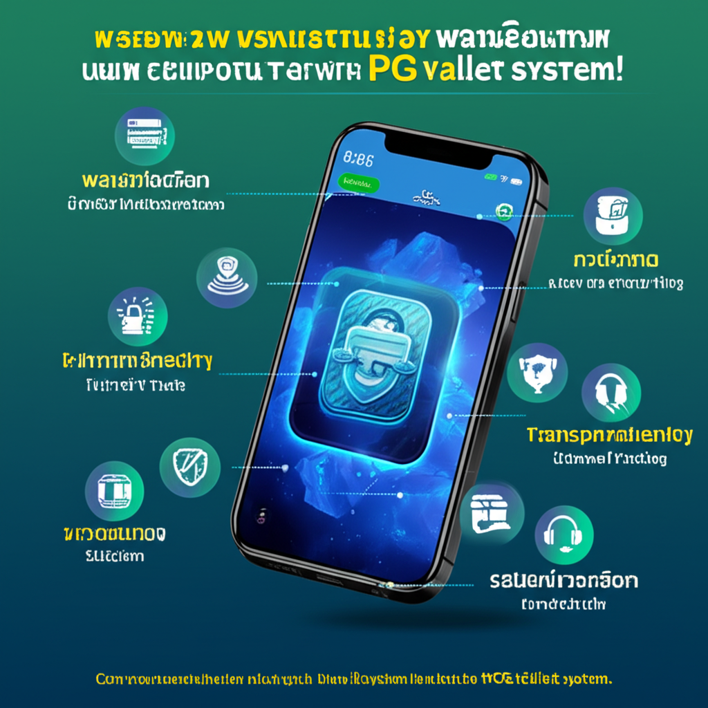 ภาพอินโฟกราฟิกแสดงระบบ Wallet ในการฝาก-ถอนเงินอย่างรวดเร็วและปลอดภัยใน PG SLOT