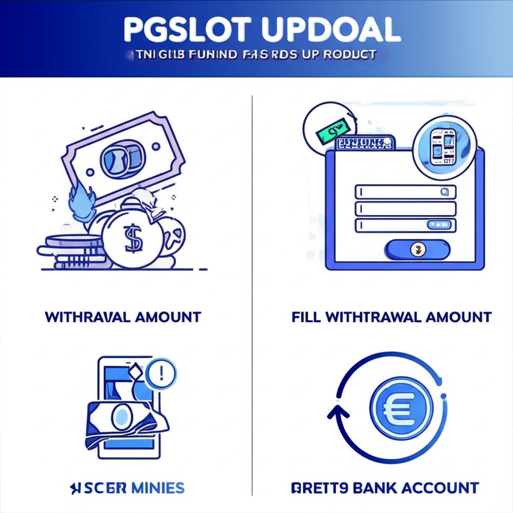อินโฟกราฟิกขั้นตอนการถอนเงิน PGSLOT แบบละเอียดและเข้าใจง่าย