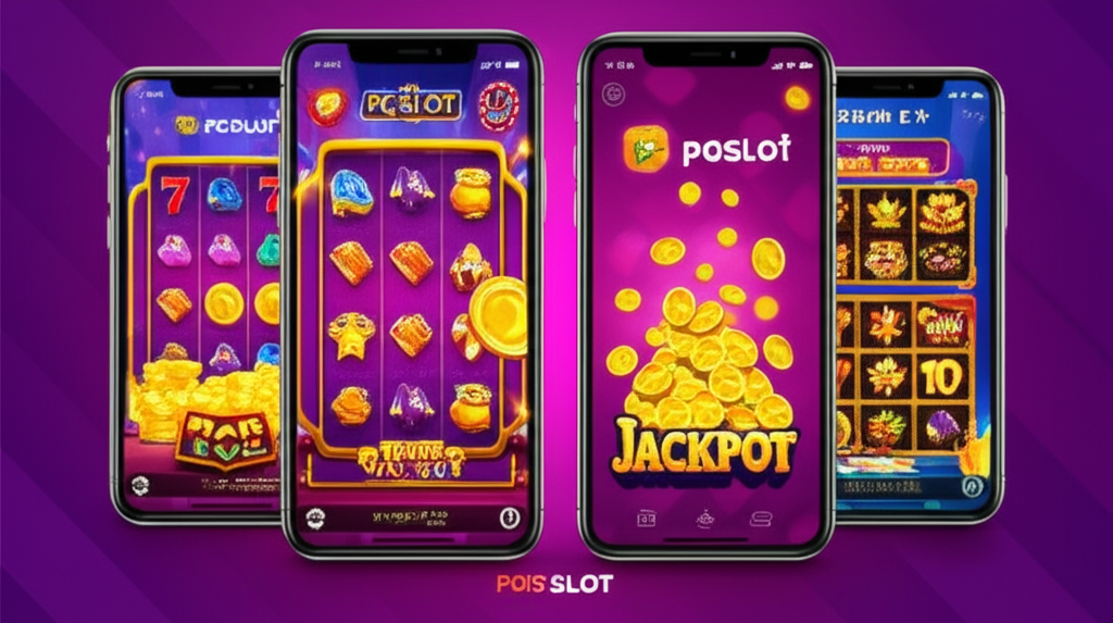 ภาพเปรียบเทียบแจ็คพอตโปรเกรสซีฟในเกมสล็อต PG SLOT กับค่ายอื่น แสดงเครื่องสล็อตและสัญลักษณ์แจ็คพอต พร้อมอินเทอร์เฟซมือถือที่ทันสมัย