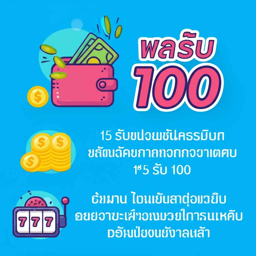 อินโฟกราฟิกขั้นตอนการใช้โปรโมชั่น '15 รับ 100' อย่างมีประสิทธิภาพ พร้อมแสดงระบบ Wallet และการทำเทิร์นโอเวอร์