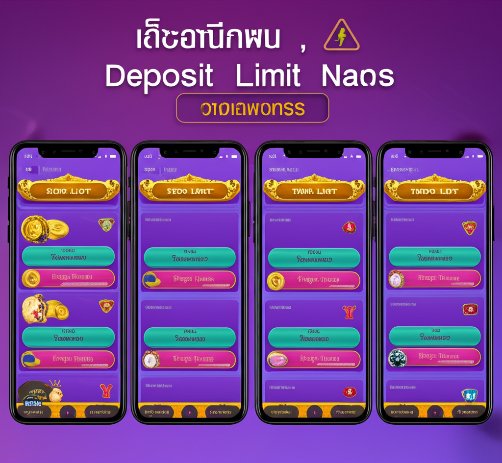 ภาพอินโฟกราฟิกแสดงขั้นตอนการตั้งค่าขีดจำกัดการฝากเงิน ขีดจำกัดการเสียเงิน และการจำกัดเวลาในระบบ Wallet ของสล็อตออนไลน์