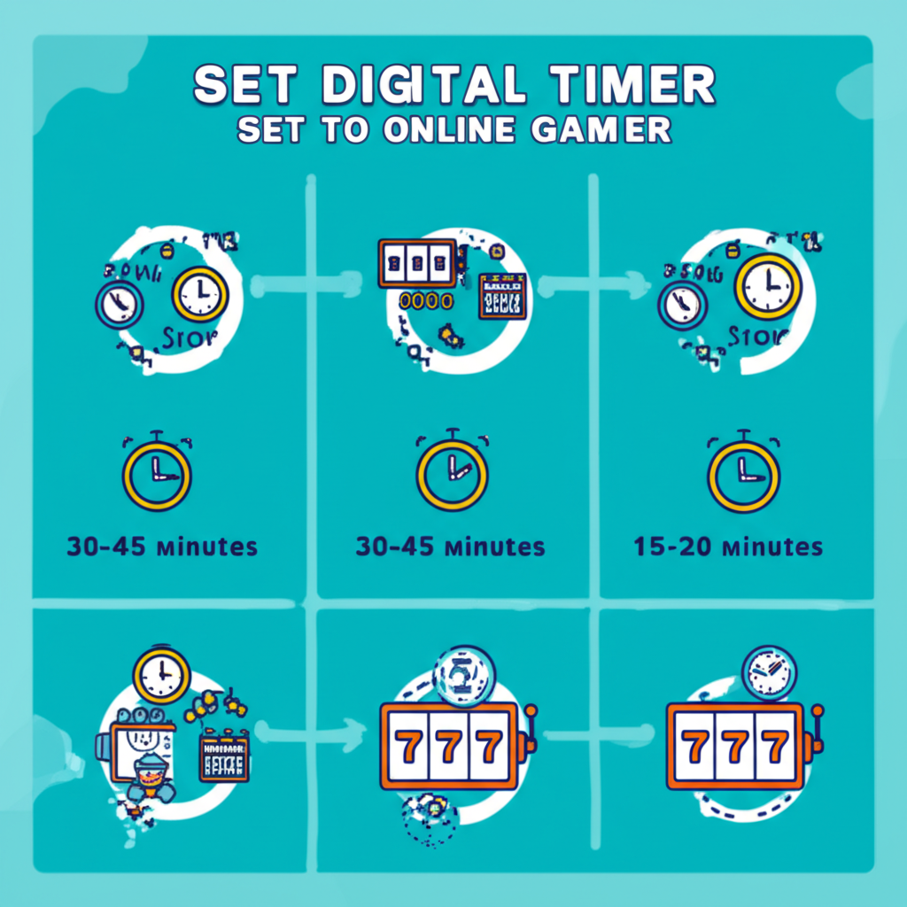อินโฟกราฟิกขั้นตอนการตั้งนาฬิกาจับเวลาและเทคนิค Time Blocking สำหรับการเล่นสล็อตออนไลน์