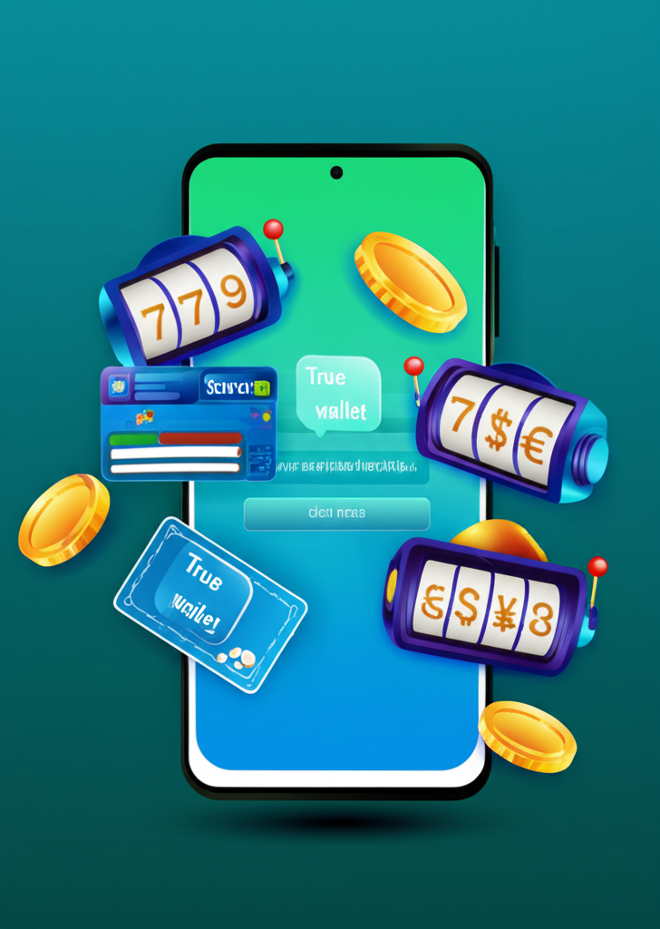 ภาพแสดงระบบ True Wallet สำหรับเว็บสล็อตออนไลน์ที่ปลอดภัยและรวดเร็ว เหมาะสำหรับคนไม่มีบัญชีธนาคาร