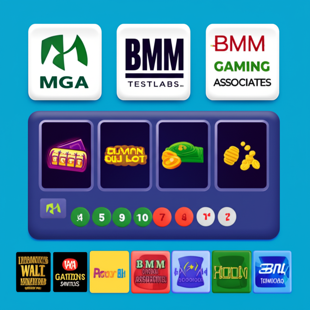 ภาพแสดงเว็บไซต์สล็อตออนไลน์ที่น่าเชื่อถือพร้อมใบอนุญาตและระบบ Wallet ปลอดภัย