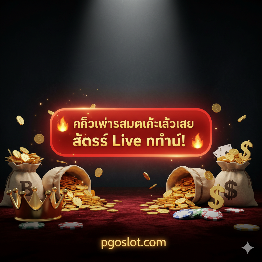 ภาพสรุปและกระตุ้นการตัดสินใจ (CTA) ที่ทรงพลังและเร่งด่วน ใช้พื้นหลังสีเข้มที่มีแสงสปอตไลท์ส่องไปยังปุ่มขนาดใหญ่ที่เขียนว่า '🔥 คลิกเพื่อสมัครและเข้าเล่น สล็อต Live ทันที! 🔥' องค์ประกอบรอบๆ ปุ่มควรมีภาพประกอบของเหรียญทองคำที่กำลังไหลทะลักออกมา หรือถุงเงินที่เต็มไปด้วยสัญลักษณ์เงินดอลลาร์/บาท เพื่อสื่อถึงโอกาสในการทำกำไรอย่างมหาศาล การออกแบบควรเน้นความรู้สึกของการกระทำทันที (Call to Action) และความหรูหราของคาสิโนเพื่อให้ผู้เล่นรู้สึกว่า 'โอกาสทองอยู่ตรงหน้าคุณแล้ว!'