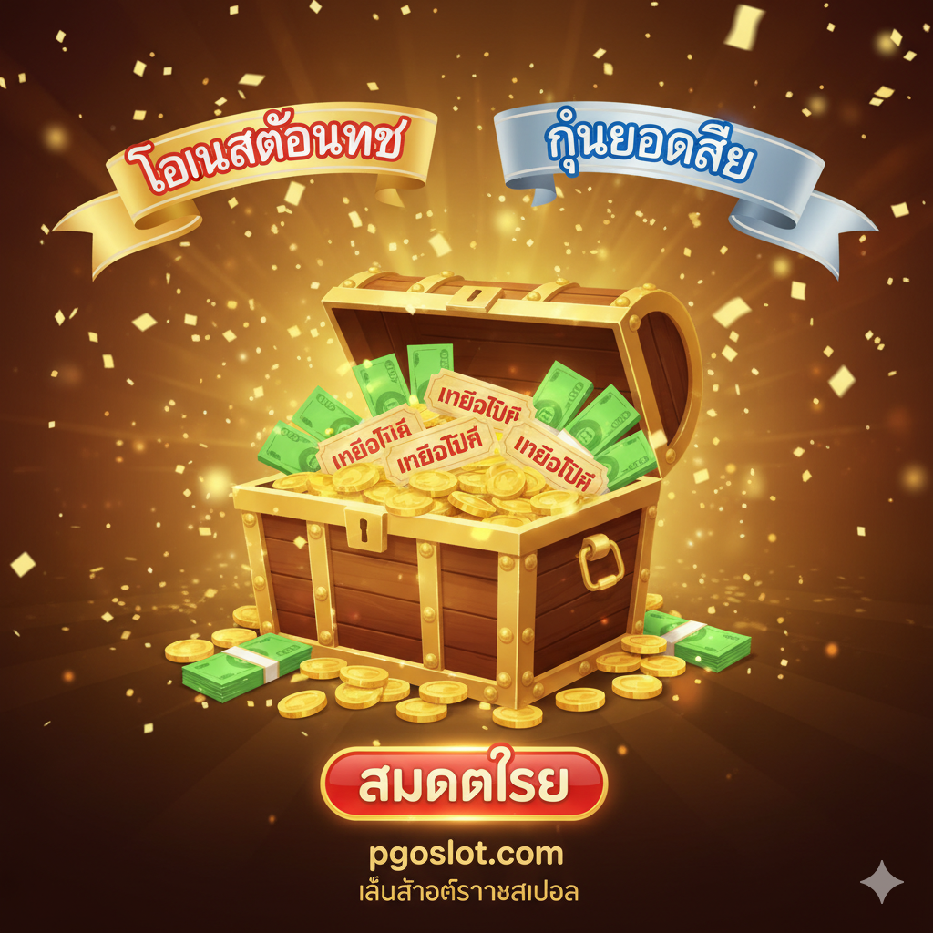 一张总结和促销（เครดิตฟรี）的图片。画面中心是一个闪耀的“BONUS”หรือ“เครดิตฟรี”的泰语文字，周围散落着各种老虎机符号และ彩虹色的光芒。底部有一个醒目的CTA按钮（Call to Action）示意图，上面写着“คลิกเพื่อสมัครสมาชิก Rajabola Slot”หรือ“รับสิทธิพิเศษทันที”的泰语字样。整体风格为庆祝และ激励，使用鲜艳的色彩如红色、金色และ荧光绿，营造出立即行动、不错失良机的緊迫感和兴奋感。构图强调底部和促销信息，吸引用户点击。