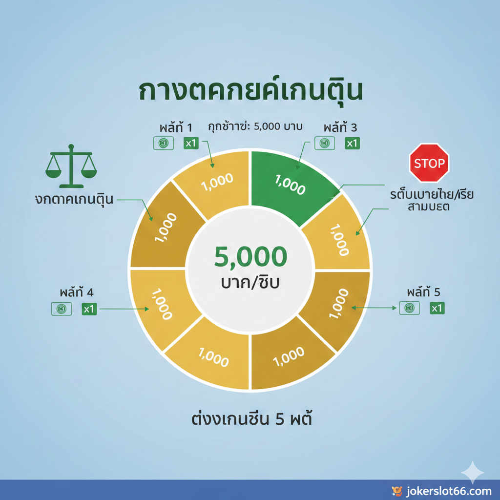 优势特点图，强调“พกพาสะดวก (5G Pocket Wi-Fi)”和“Failover/ความเสถียร”。画面分为两部分：左侧是一台小巧的5G Pocket Wi-Fi（MiFi）放在咖啡桌上，旁边是一部手机正在流畅地玩Slot Online（屏幕上可见“pgoslot.com”的抽象界面）。右侧是“Failover”概念的视觉表现，一根断裂的网线（象征有线网络中断），但在上方，一团5G的无线信号云正在稳定地连接到云端服务器，保障游戏不掉线。整体风格动态、现代，强调随时随地稳定盈利的概念。