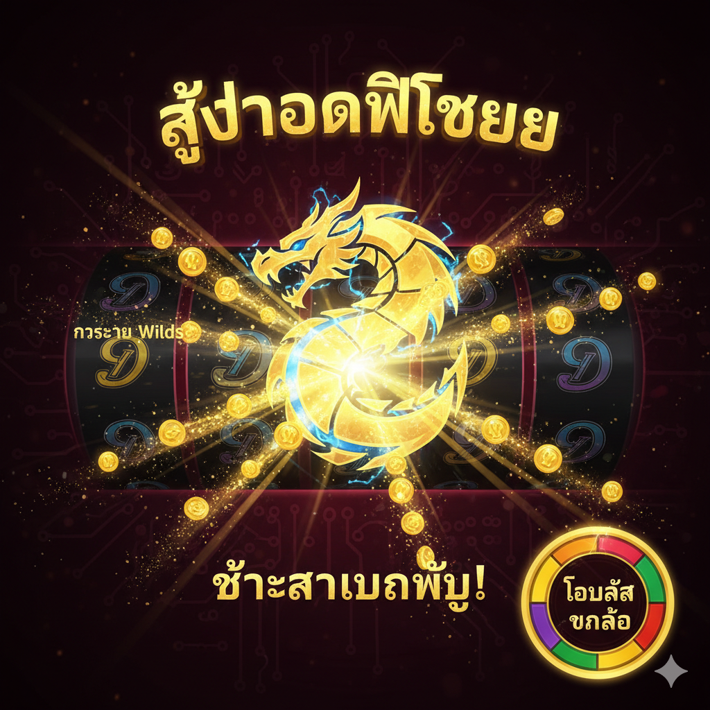 ฟีเจอร์ Super Wilds และ Bonus Wheels ใน Dragon Hero Slot, แสดงสัญลักษณ์ Super Wilds กำลังกระจาย Wilds และวงล้อโบนัสขนาดเล็กที่มุมเพื่อบ่งบอกถึงการเข้าสู่รอบโบนัส