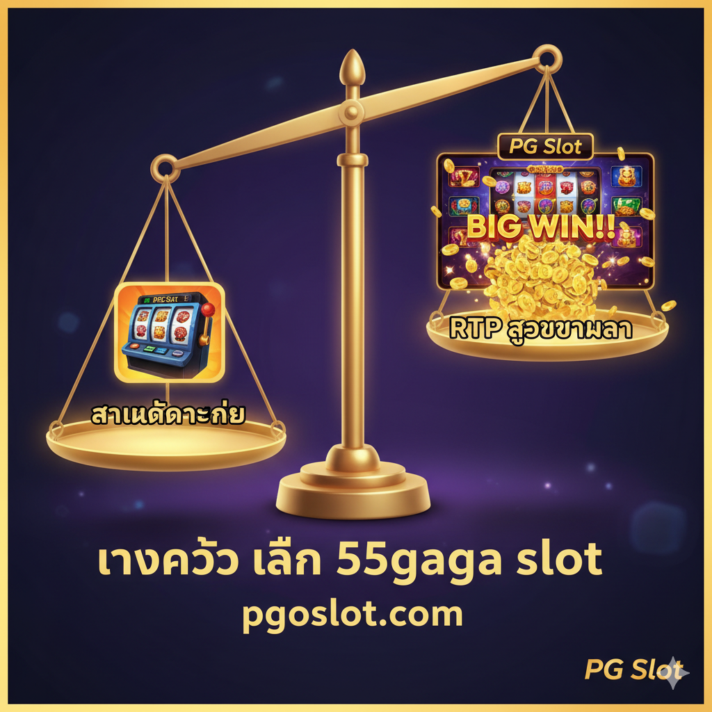 ภาพเปรียบเทียบข้อได้เปรียบของ PG Slot ในเรื่อง RTP สูงและการชนะรางวัลใหญ่กว่าเมื่อเทียบกับสล็อตทั่วไป
